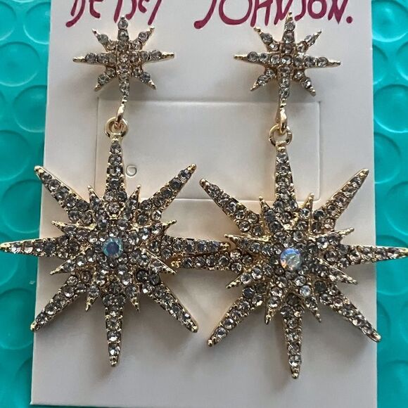 ⭐️ Betsey Johnson NEW CELESTIAL drop dangle earrings ⭐️ - Picture 4 of 8